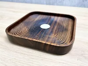 Hermes Wood Tray Interior Square 150mm × 150mm × 25mm Logo Brown - Picture 1 of 4