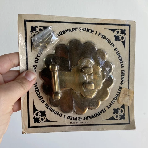 Vintage Imperial Brass Hardware NEW In Package Pier 1 Imports Made in Hong Kong Cover