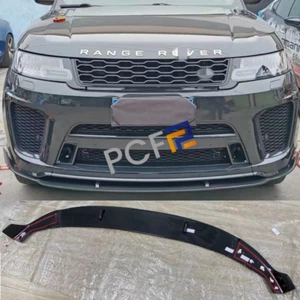 For LR Range Rover Sport SVR Real Carbon Front Bumper Lower Spoiler Splitter Lip - Picture 1 of 8
