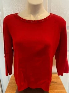 Villager Heavy Weight Tight Knit Red Sweater Size LG - Picture 1 of 2