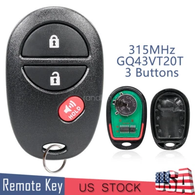 Para 2011 2012 2013 2014 2015 2016 Toyota Tacoma Tundra Mando a distancia Llavero sin llave 3B Foto 1 de 4