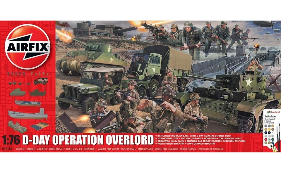 Airfix A50162A D-Day 75th Anniversary Operation Overlord Plastic Kit Gift Set - Image 1 of 1