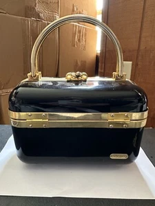 Baulotto Italian Bronze Lucite Handbag Designed Art Deco Box Purse Bag - Picture 1 of 12