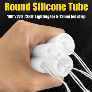 Round 360° Silicone Channel Waterproof Tube for COB PCB LED Light Strip - Picture 1 of 39