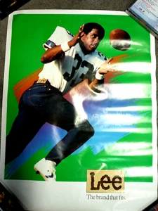 Vintage DALLAS COWBOYS Tony Dorsett Poster SUPER RARE Lee Jeans advertisement - Picture 1 of 3
