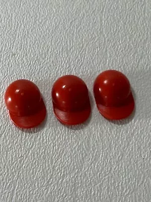 3 NEW Lego City Boy/Girl Minifig RED BASEBALL CAP - Head Gear Hat w/Curved Brim - Image 1 of 4
