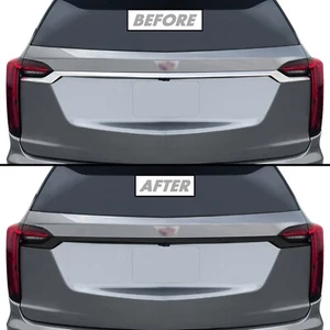 Superposición de vinilo Chrome Delete Blackout para Cadillac XT6 2020+ borde de puerta trasera - Imagen 1 de 4