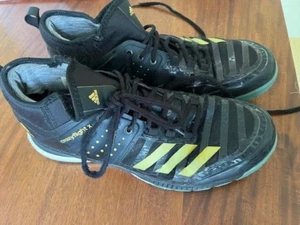 Adidas CrazyFlight X Mid Black/Gold Volleyball Shoes, Size 12 - Lightly Worn - Picture 1 of 6