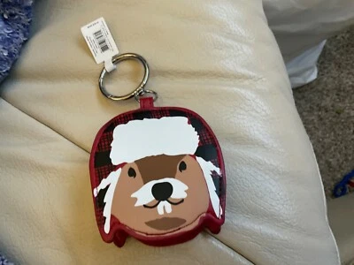 NUEVO CON ETIQUETAS Vera Bradley Feliz Travesura Nieve Día Bolso Dije Monedero Listas $39 Foto 1 de 2