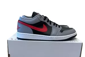 Nike Air Jordan 1 Low Cement Grey Black White Fire Red Shoes Size 11.5W/10M - Picture 1 of 5