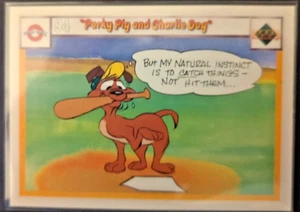 1990 Upper Deck Looney Tunes Comic Ball - #94/103 Porky Pig and Charlie Dog - Picture 1 of 2