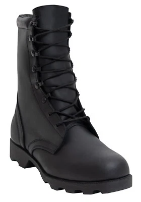 Botas de Combate Speedlace Negras 10" Cuero Militar Táctico Ejército Suela de Goma Foto 1 de 4