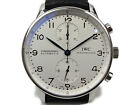 Iwc Schaffhausen Portuguese Iw371417 Chronograph Automatic White Watch Ex++ Rare