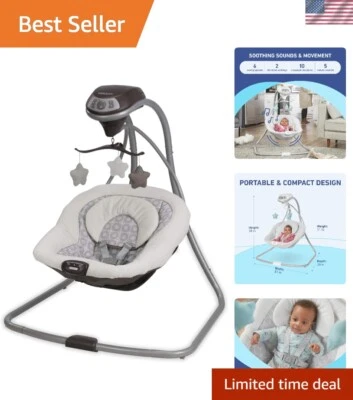 Columpio calmante simple para bebés - Diseño que ahorra espacio y límite de 30 libras Foto 1 de 4