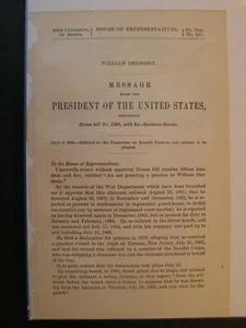 Government Report 1886 William Dermody Deserted Twice Civil War Pensions Denied - Picture 1 of 1