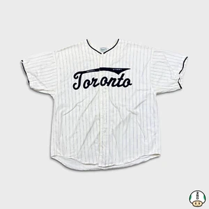 Camiseta de béisbol vintage de los 90 de la Universidad de Toronto para hombre XL blanca ropa deportiva camisa - Imagen 1 de 9