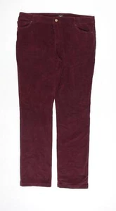 La Redoute Womens Red Cotton Blend Trousers Size W36 - Picture 1 of 10