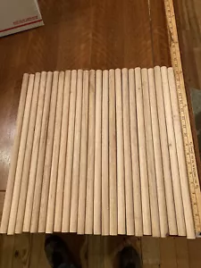 24 New 3/4” X 18 1/2” HARDWOOD DOWEL RODS. - Picture 1 of 6