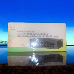 Cisco SF110D-16 16 Port Ethernet Switch 10/100base Brand New - Picture 1 of 5