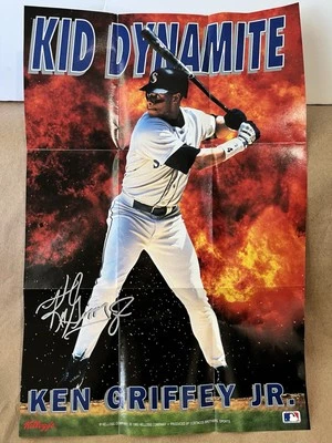 Vintage Cereal Promo Poster Ken Griffey Jr. Kid Dynamite Kellogg Company 1993 - Image 1 of 4