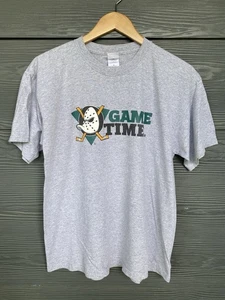 Vintage Y2K Mighty Ducks of Anaheim cL Graphic Tee T-Shirt NHL Retro grau Herren - Bild 1 von 9