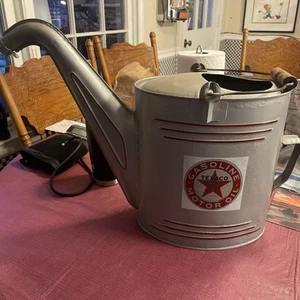 Vintage Galvanized Restored Watering Can  Texaco Oil Gas Advertising - Picture 1 of 12