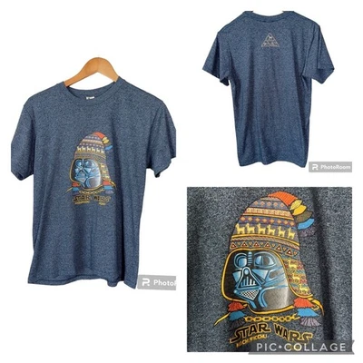 Camiseta gráfica Star Wars Darth Vader Machu Picchu Perú para hombre pequeña azul brezo Foto 1 de 4