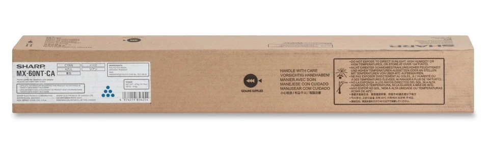 Genuine Sharp MX-60NTCA Cyan Toner Cartridge - Image 1 of 1