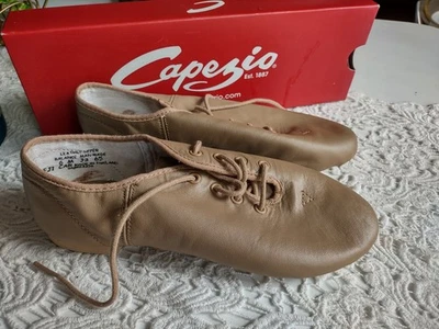Capezio Mujer 6 Zapatos de Jazz Baile Oxford Suela Dividida Nude Serie Cuero con Cordones Foto 1 de 4