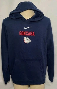 Nike Club Fleece Blu Pullover Felpa con Cappuccio Gonzaga Bulldogs Felpa Uomo Large Usato - Foto 1 di 11
