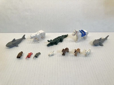 Random Lot of Lego Animals: Shark Alligator Polar Bear Horse Parrot Dog Cat Owl - Image 1 of 4