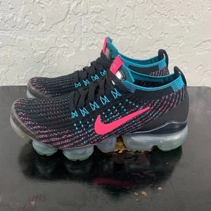 Nike Air VaporMax Flyknit 3 Women Size 6 Black Blue Hyper Pink CZ7988-001 - Picture 1 of 9