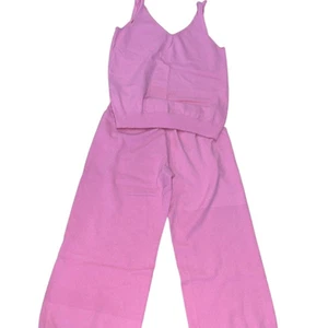 Conjunto de pijama PJ Salvage rosa ropa de salón tanque pierna ancha capri talla pequeña - Imagen 1 de 3