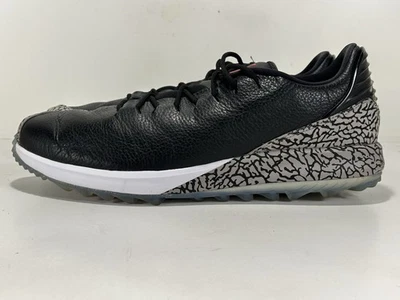 Size 14 Nike Air Jordan ADG Black Cement Men's Golf Shoes Black/White AR7995-001 - Image 1 of 4