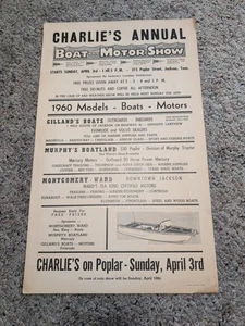Original Charlie's Annual Boat And Motor Show 1960 Adv Poster Jackson Tennessee  - Imagen 1 de 7