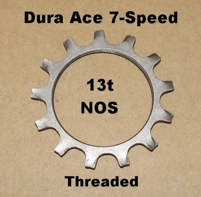 Shimano Dura Ace 13t Threaded Freewheel Cog 7-Speed NOS NEW Old Stock - Image 1 of 3