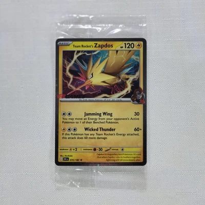🔥 Pokemon: Team Rocket's Zapdos 070/182 Destined Rivals EB Games Stamp Promo 🔥 - Image 1 of 4