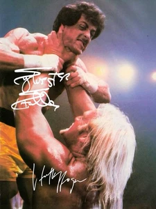 Sylvester Stallone And Hulk Hogan Signed Autograph 6X4 PHOTO Pre Print - Picture 1 of 1