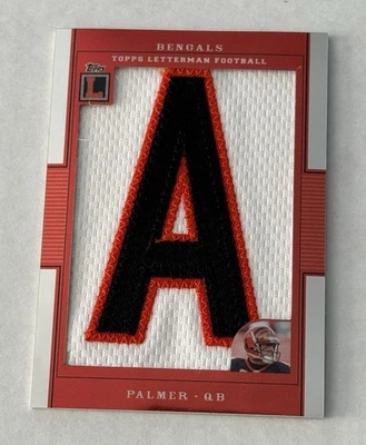 RARE Carson Palmer 2008 Topps Letterman Letter A Patch Refractor SSP 1/9 Bengals - Image 1 of 4