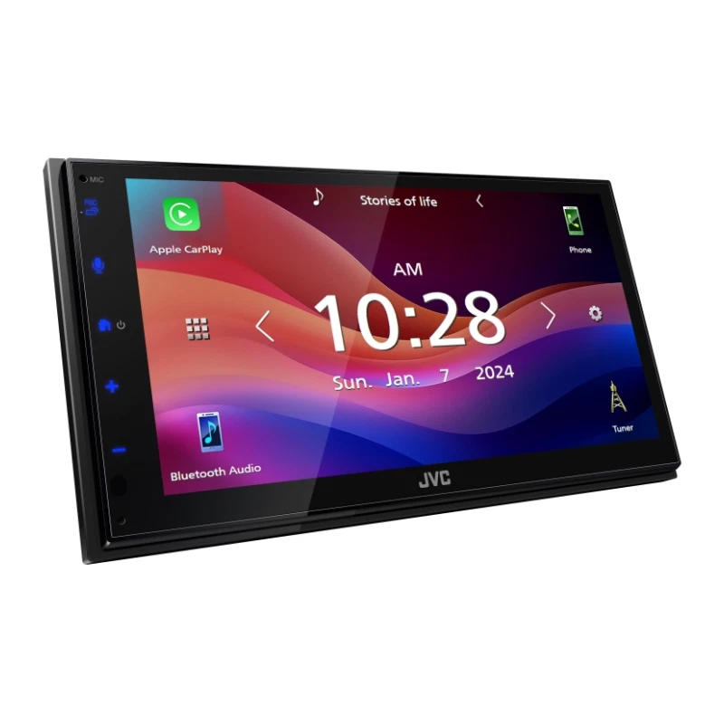 NEW JVC KW-M590BT 2-DIN Digital Media Receiver w/ CarPlay & Auto 1-YR WRTY - Image 1 of 1