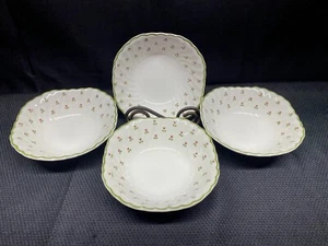 Johnson Brothers "THISTLE" Laura Ashley ~ 4er Set ~ quadratische Suppenschüsseln ~ 6 1/8" - Bild 1 von 10