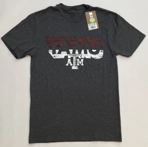 Texas A&M University Aggies TAMU Mens T Shirt Short Sleeve Gray Size S - Picture 1 of 6