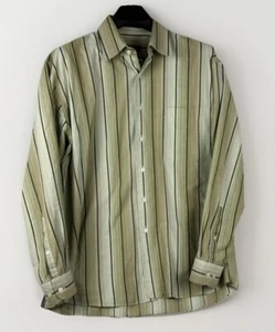 Camisa para hombre Y2K Alan River talla XL a rayas verde años 90 grunge Grandpacore - Imagen 1 de 6