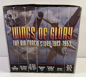 WINGS Of GLORY THE AIRFORCE STORY 1903-1953: 2001 Documentary 7 VHS Box Set - Imagen 1 de 10