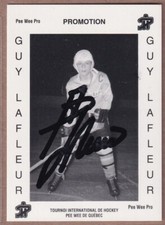 1992 Quebec Pee-Wee Hockey International #P1 Guy Lafleur Promo Card AUTO