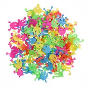  100 Pcs Animal Toys Funny Bouncing Frog Game Bounce Kids Gift Bag Statue