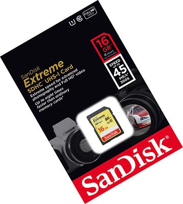 Sandisk 16G extreme C3 class 10 SD card for Nikon 1 V1 V2 J1 J2 J3 S1 AW1 P310  - Image 1 of 3
