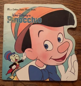 Vintage A Golden Super Shape Book Walt Disney’s Pinocchio 1988 PB - Picture 1 of 11