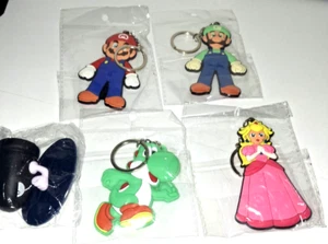 Nintendo Mario, Luigi, Peach, Yoshi Keychains Bullet Bill mini figure New sealed - Picture 1 of 9