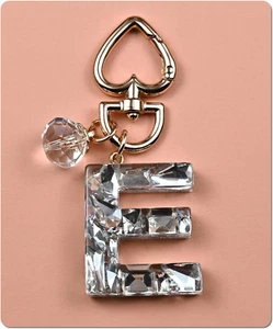 Personalized Initial Keychain Bling Charm for Women & Girls - Cute Heart Design - Picture 1 of 13